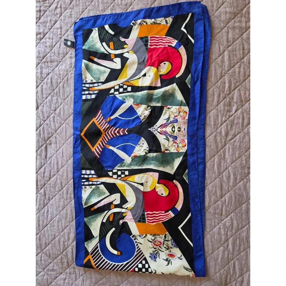 Thundershower H Lyman Sayen‎ Silk Scarf Smithsonian Institute Art To Wear